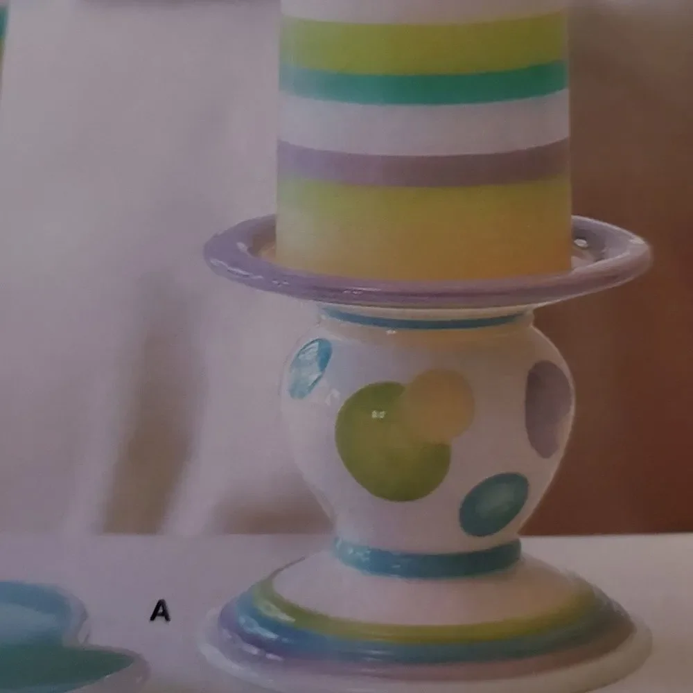 🔥PartyLite Pastel Lively Pillar Candle Holder Set - Picture 4 of 13